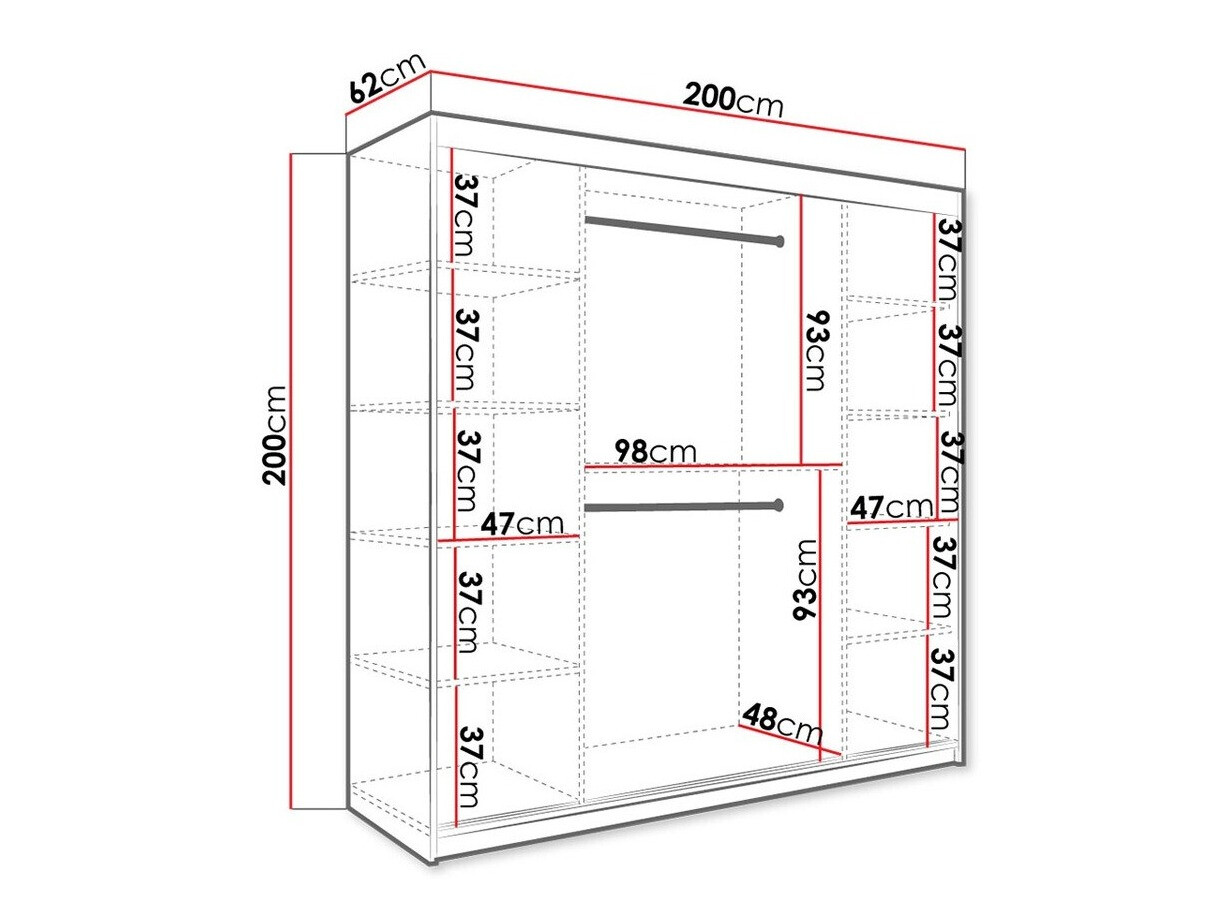 Ormar Hartford 250 (Mat crna + Crni mramor)
