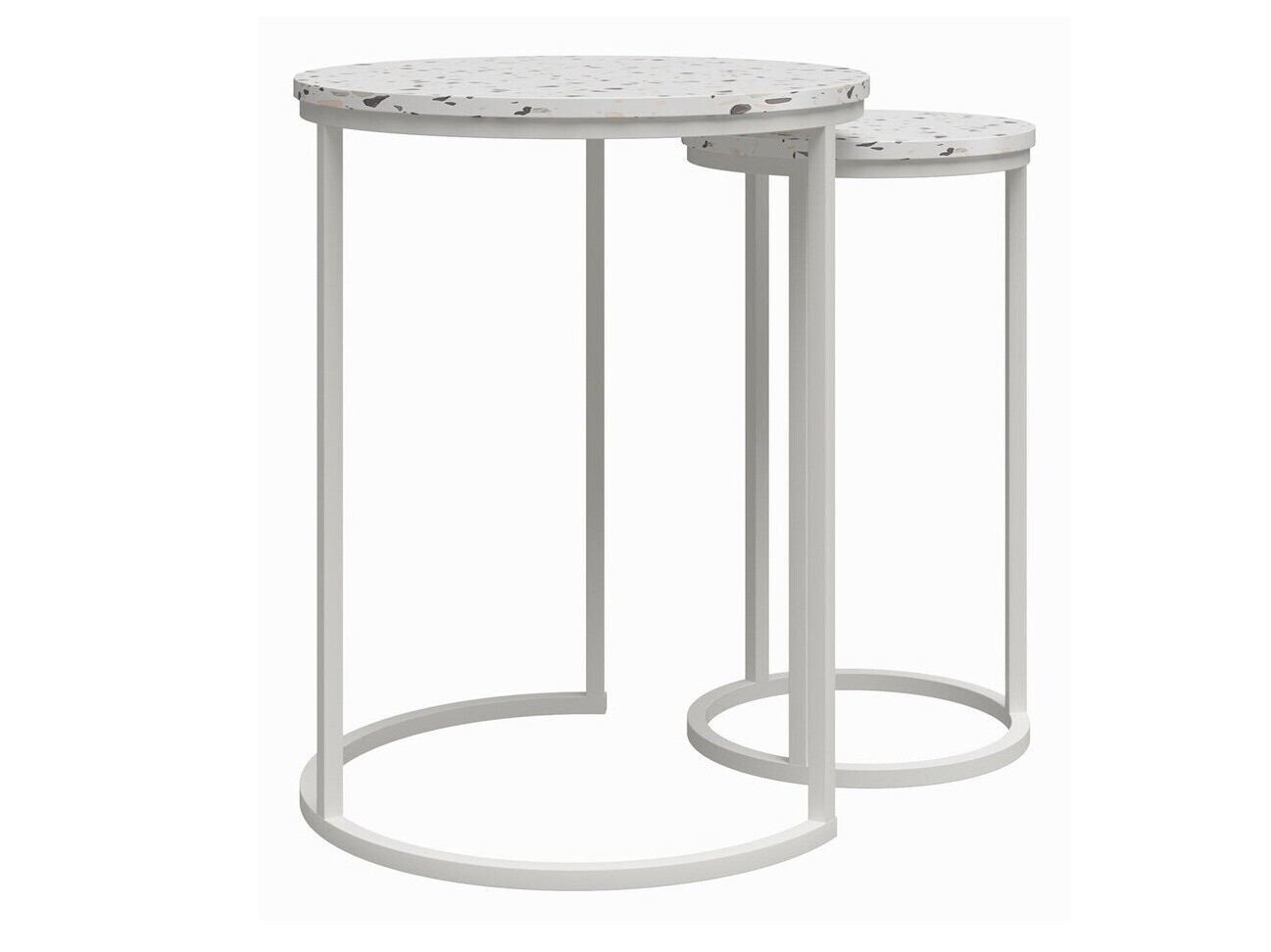 Set pomoćnih stolića CosmoLiving by Cosmopolitan 121 (Terazzo + Bijela)