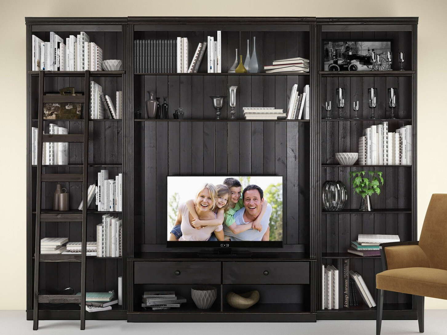 Set za dnevni boravak Saltoro 108 (Tamno smeđa)