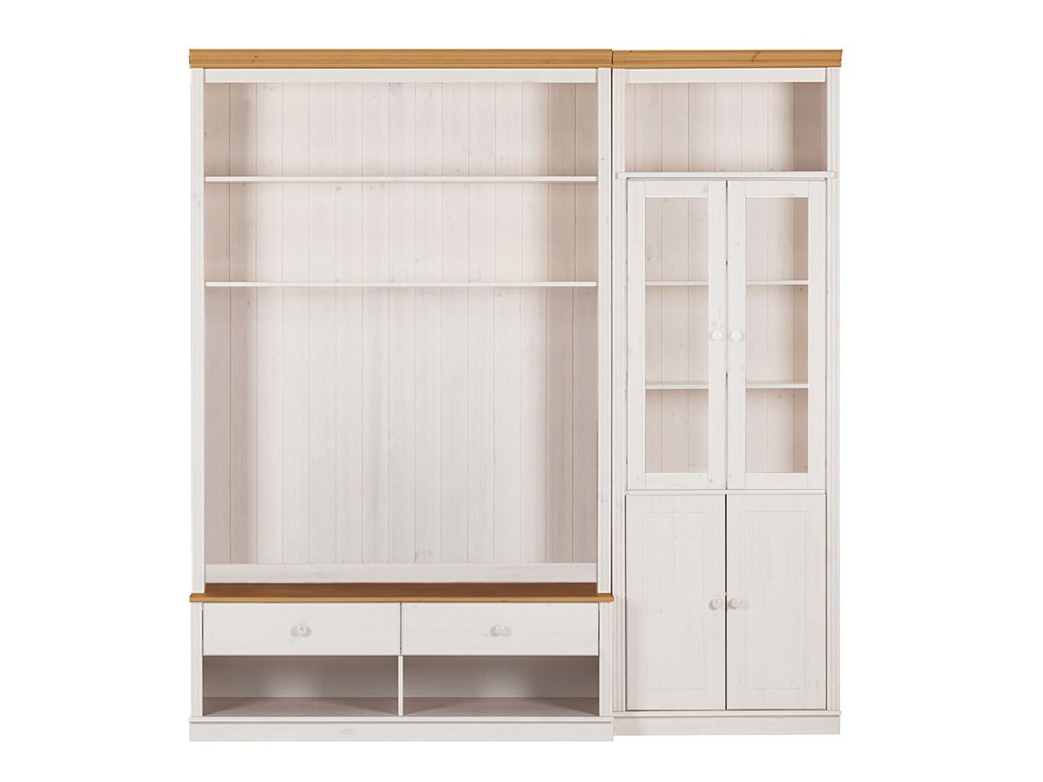 Set za dnevni boravak Saltoro 124 (Bijela + Hrast u boji meda)