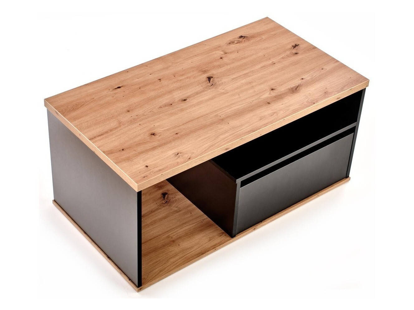 Stolić za kavu Houston 954 (Hrast Wotan + Crna)