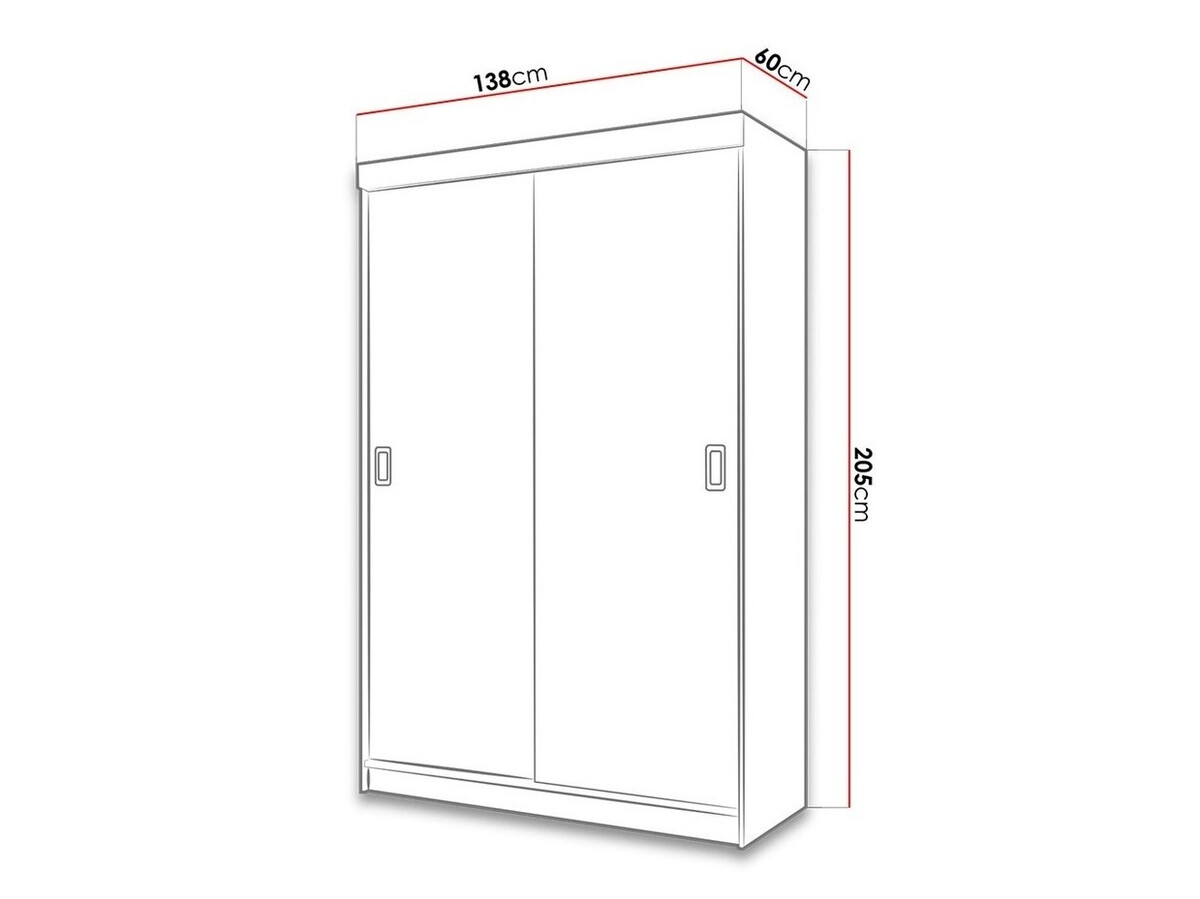 Ormar Dover 111 (Bijela + Grafit)