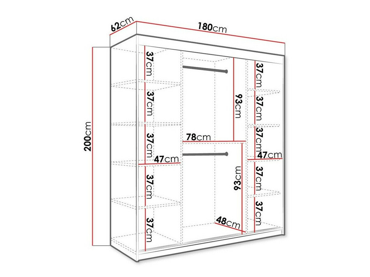 Ormar Hartford 249 (Mat bijela + Crni mramor)