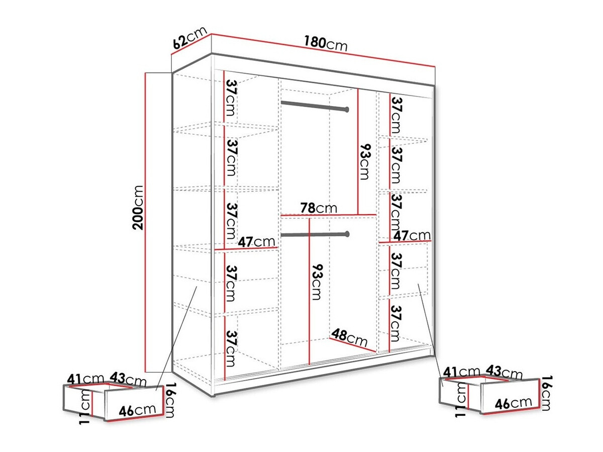 Ormar Hartford 249 (Mat bijela + Crni mramor)