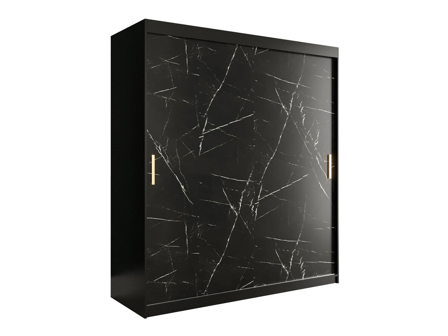 Ormar Hartford 249 (Mat crna + Crni mramor)