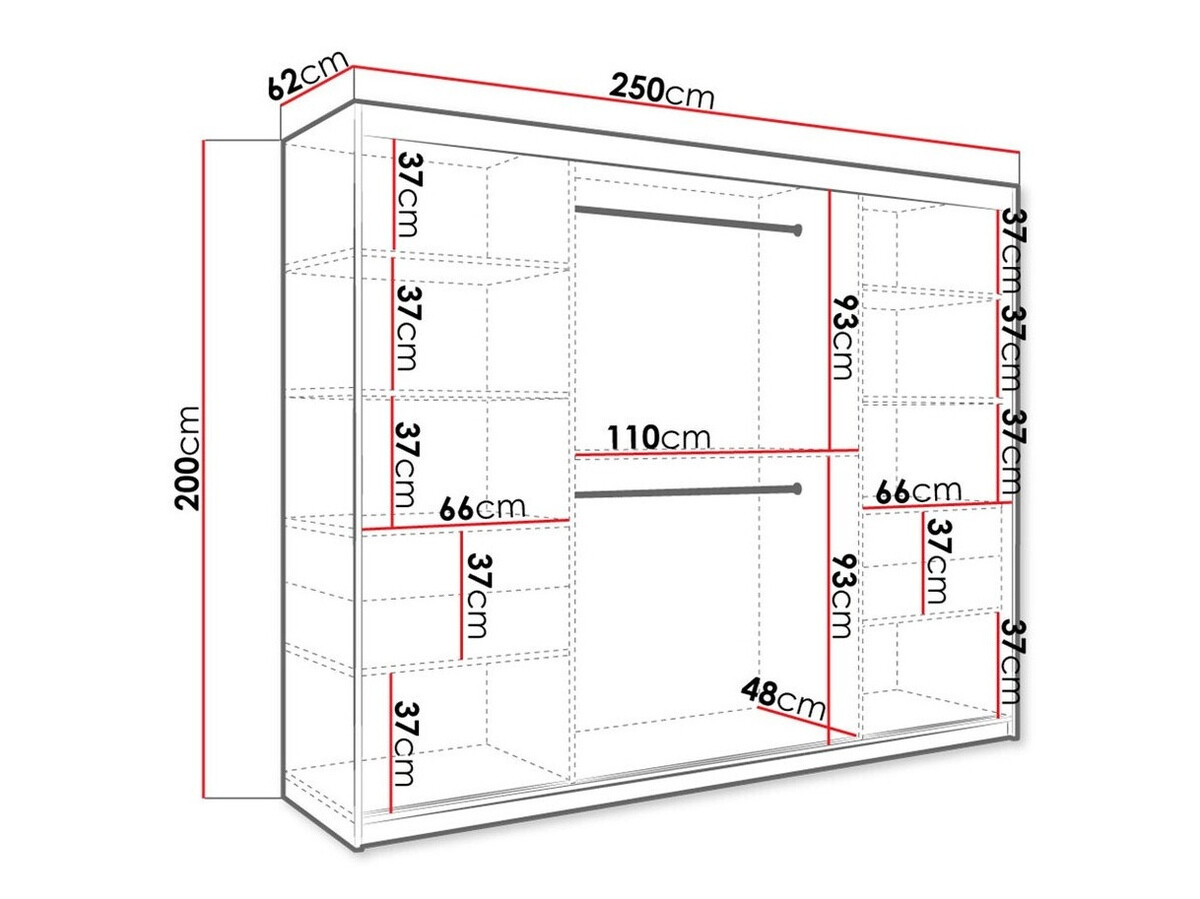 Ormar Hartford 245 (Mat bijela + Crni mramor)
