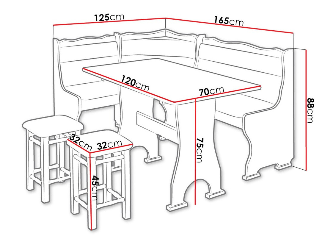 Kutni blagovaonski set Edmond 106