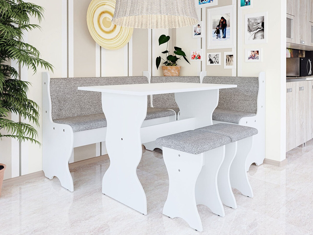 Kutni blagovaonski set Reading 100 (Bijela + Alfa 13)