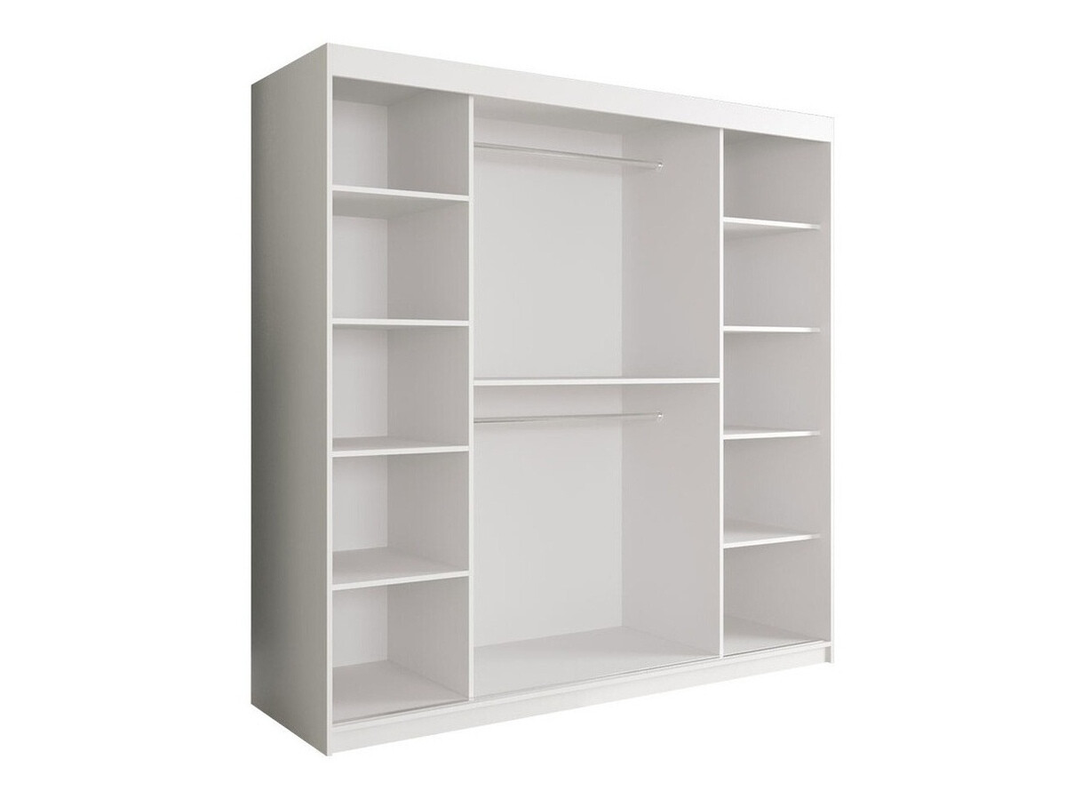 Ormar Hartford 262 (Mat bijela + Crni mramor)