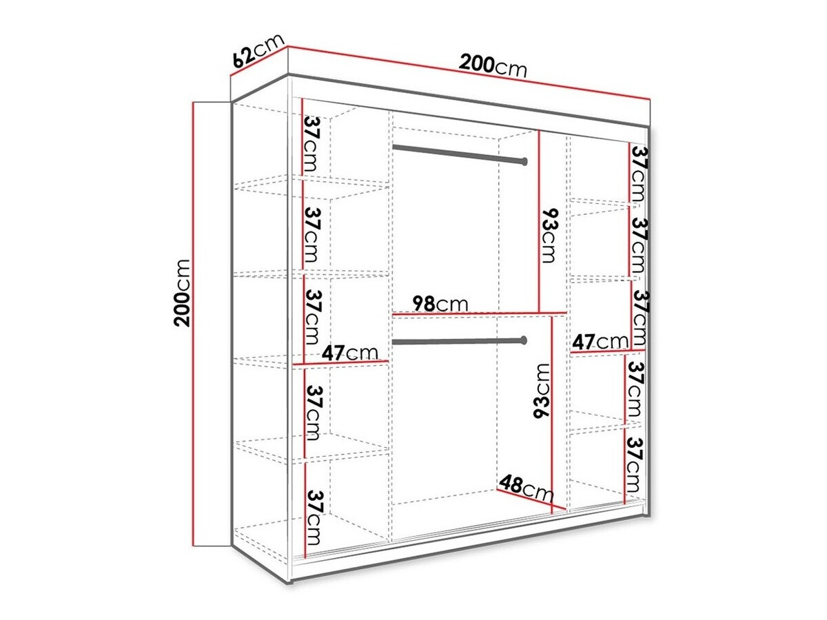 Ormar Hartford 262 (Mat bijela + Crni mramor)
