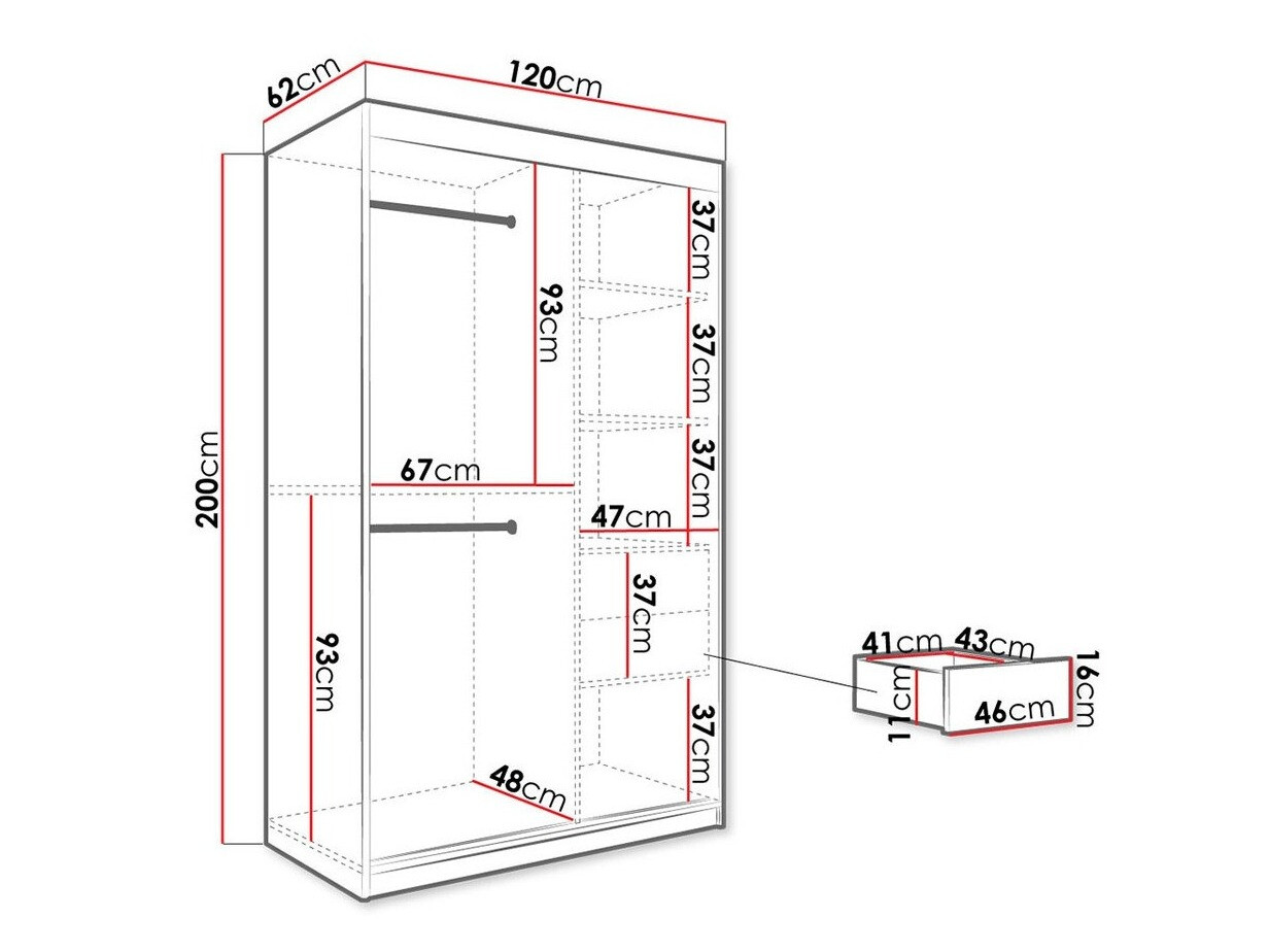 Ormar Hartford 247 (Mat crna + Crni mramor)