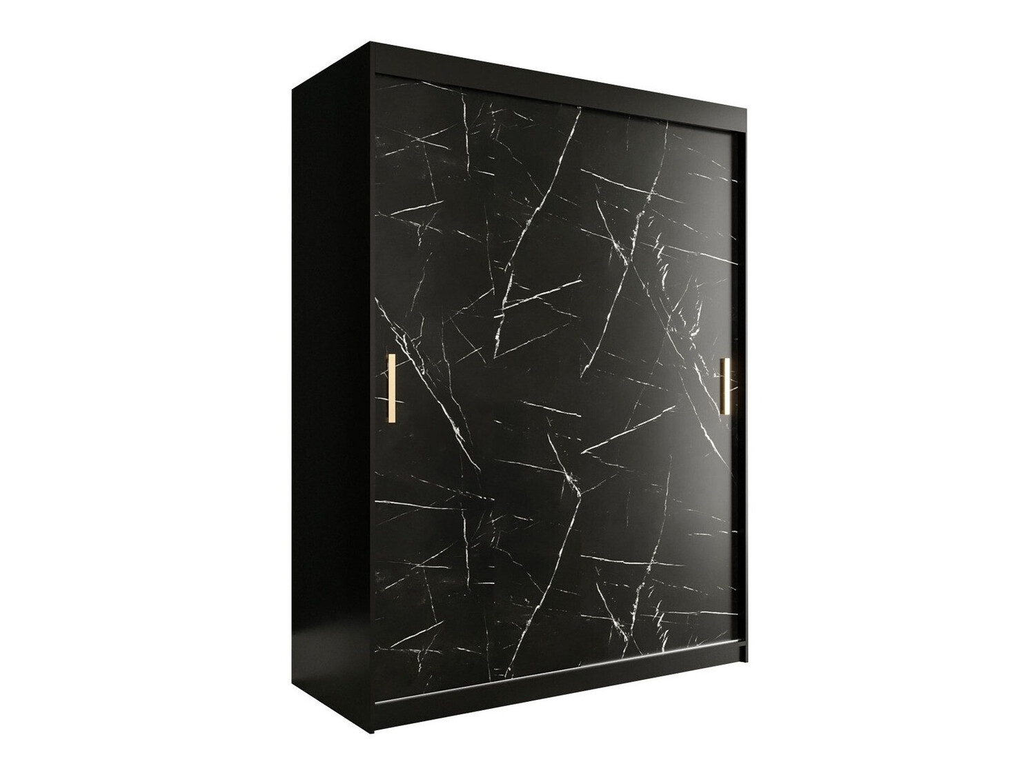 Ormar Hartford 248 (Mat crna + Crni mramor)