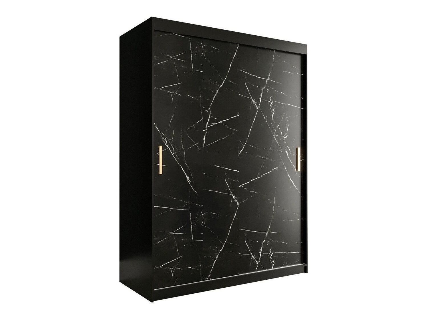 Ormar Hartford 248 (Mat crna + Crni mramor)