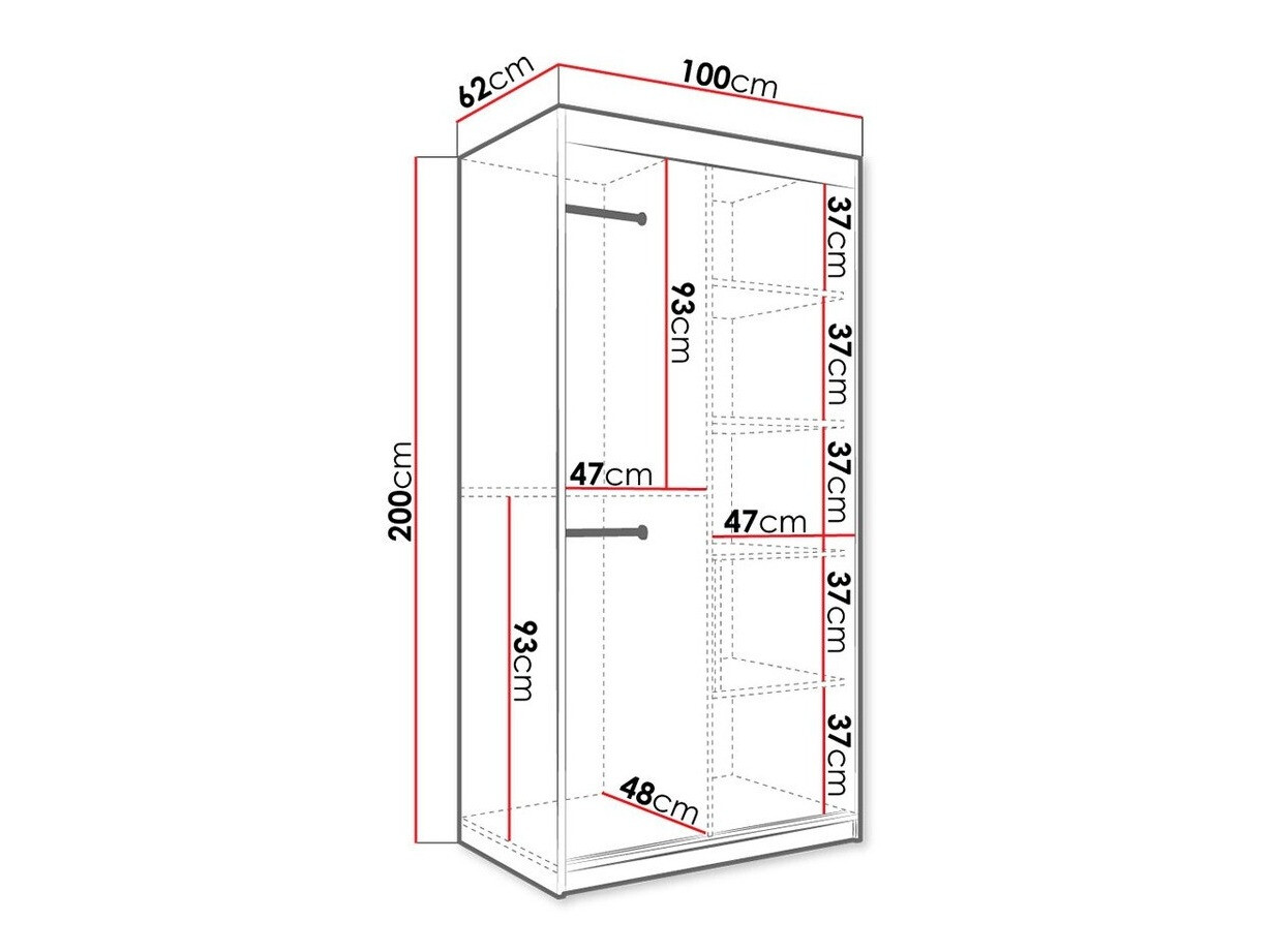 Ormar Hartford 252 (Mat crna + Crni mramor)