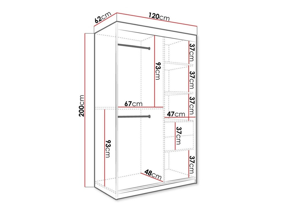 Ormar Hartford 253 (Mat crna + Bijeli mramor)