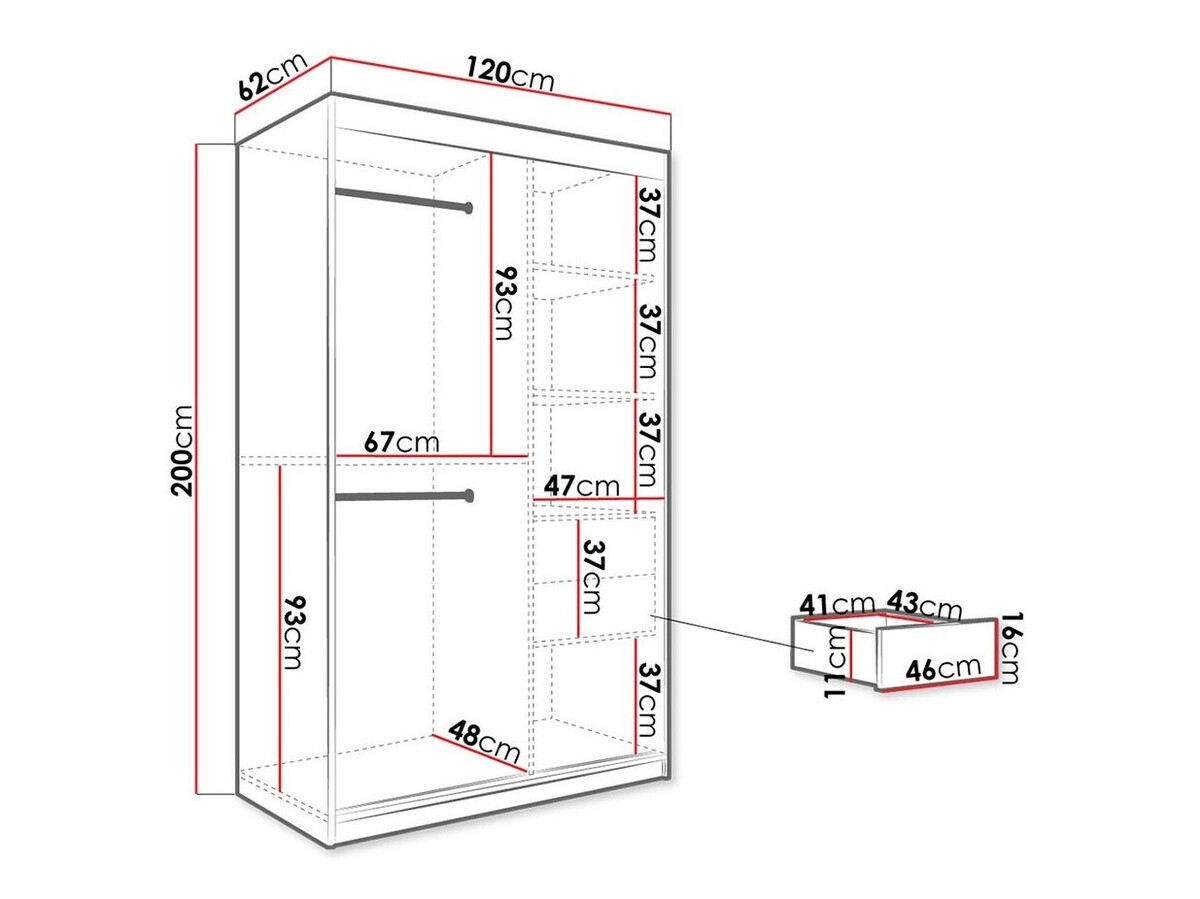 Ormar Hartford 253 (Mat crna + Bijeli mramor)