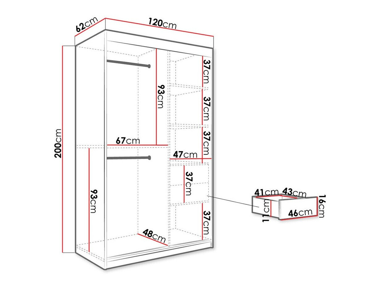 Ormar Hartford 253 (Mat crna + Crni mramor)