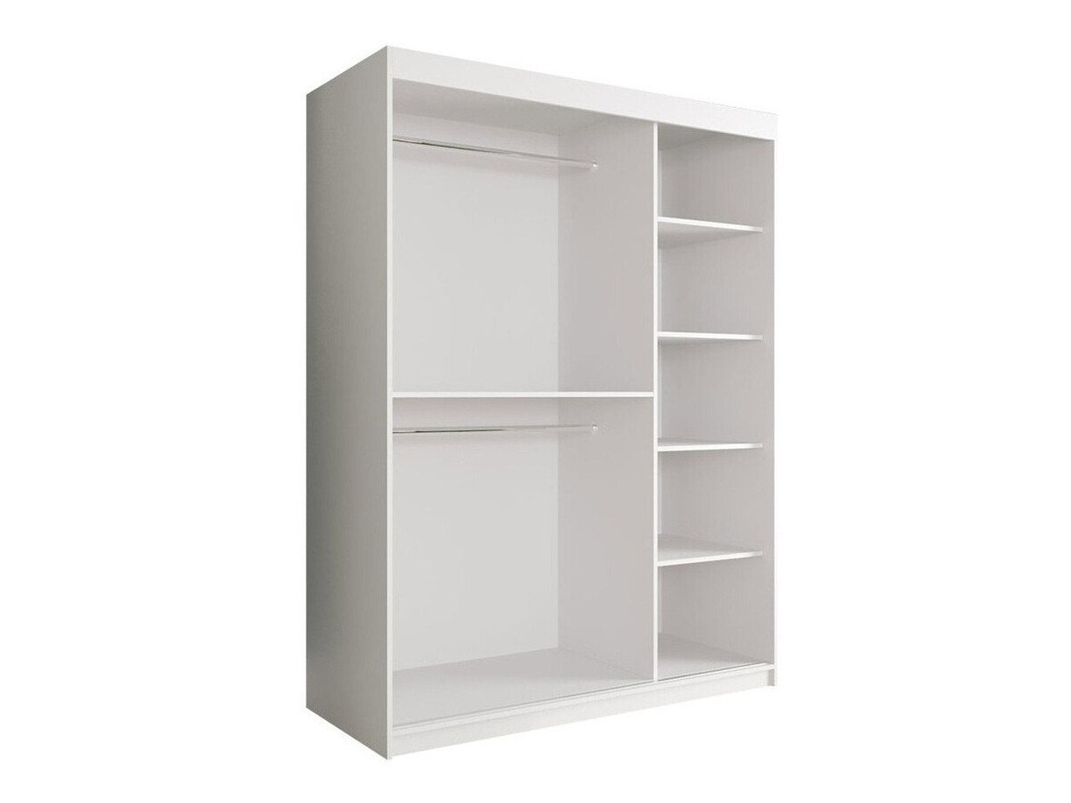 Ormar Hartford 254 (Mat bijela + Crni mramor)