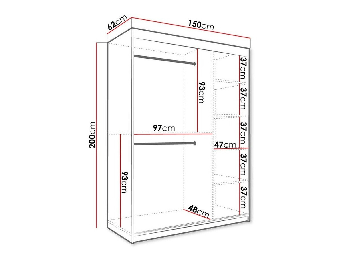 Ormar Hartford 254 (Mat bijela + Crni mramor)