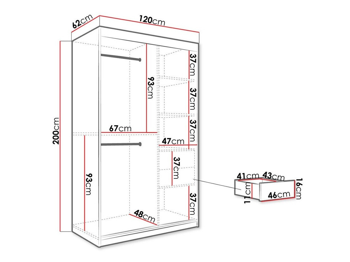 Ormar Hartford 259 (Mat crna + Crni mramor)