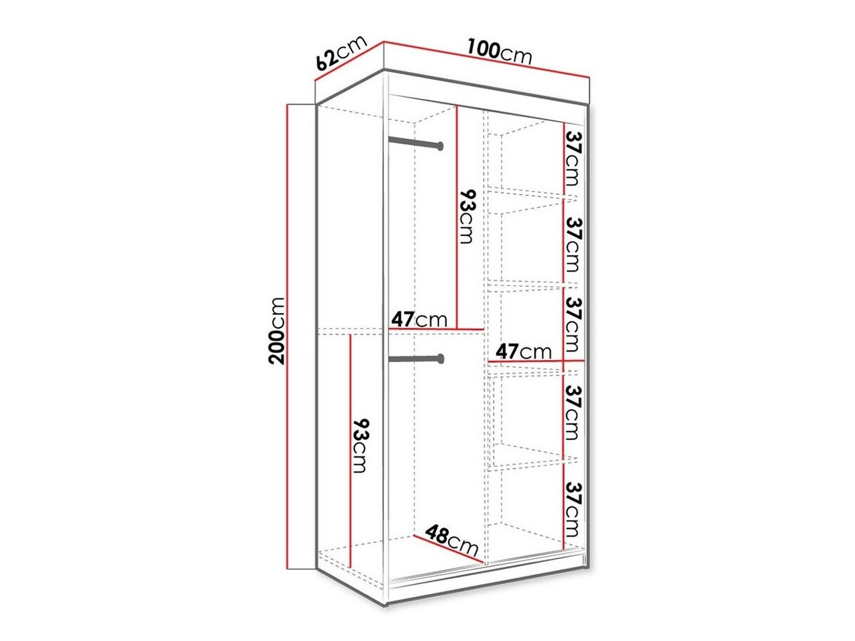 Ormar Hartford 240 (Mat bijela + Crni mramor)