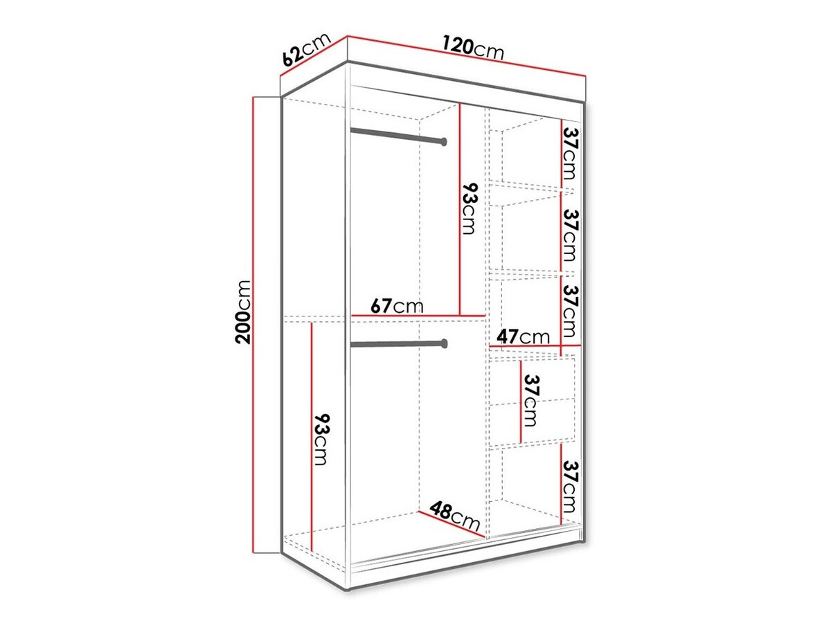 Ormar Hartford 241 (Mat crna + Bijeli mramor)