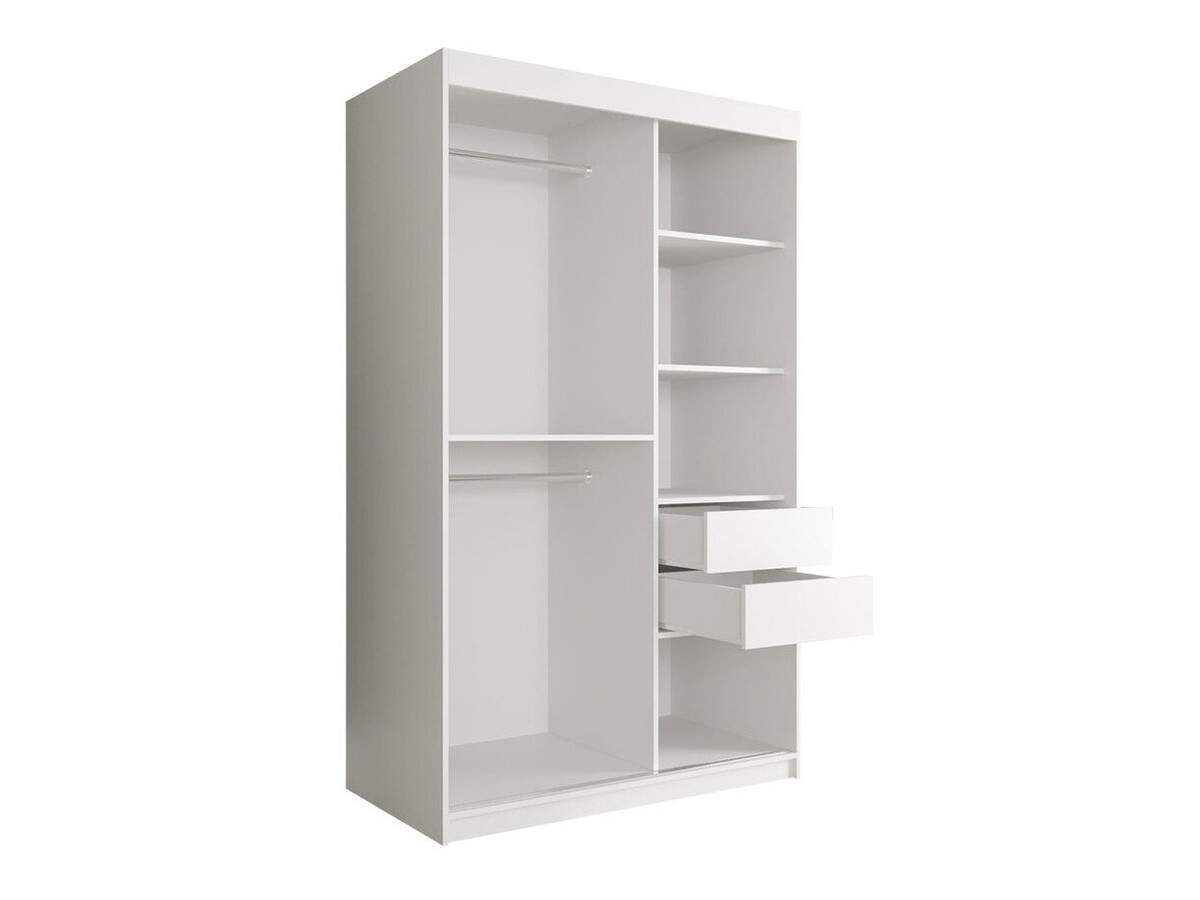 Ormar Hartford 241 (Mat crna + Bijeli mramor)