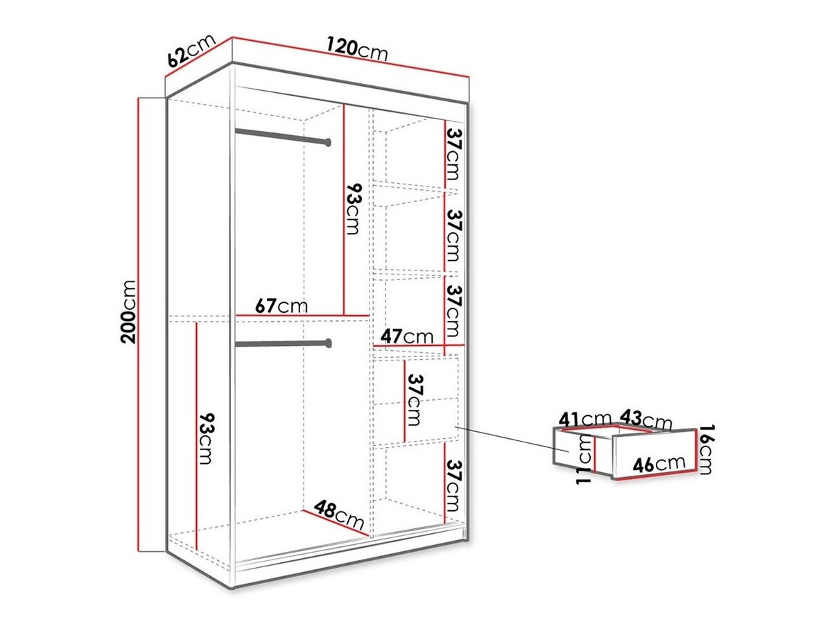 Ormar Hartford 241 (Mat crna + Bijeli mramor)