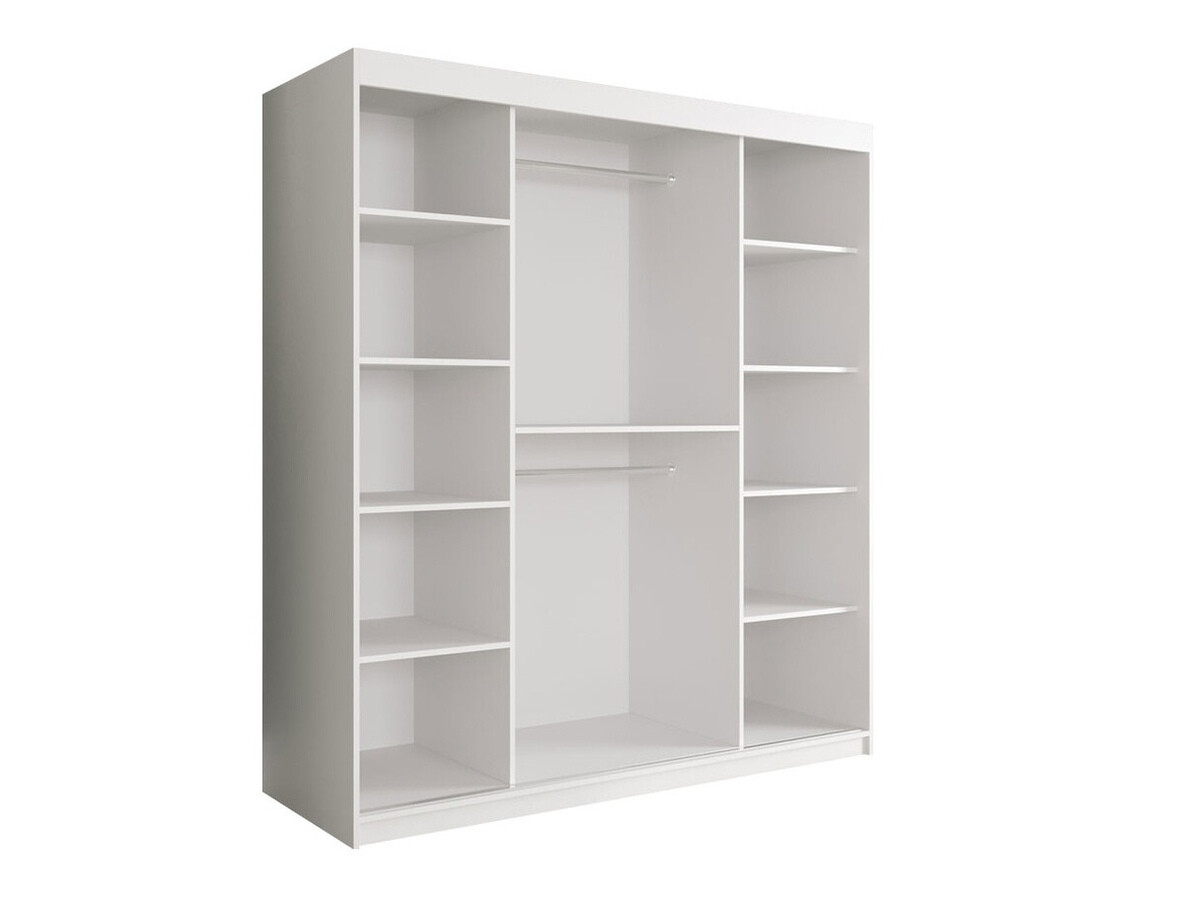 Ormar Hartford 243 (Mat crna + Bijeli mramor)