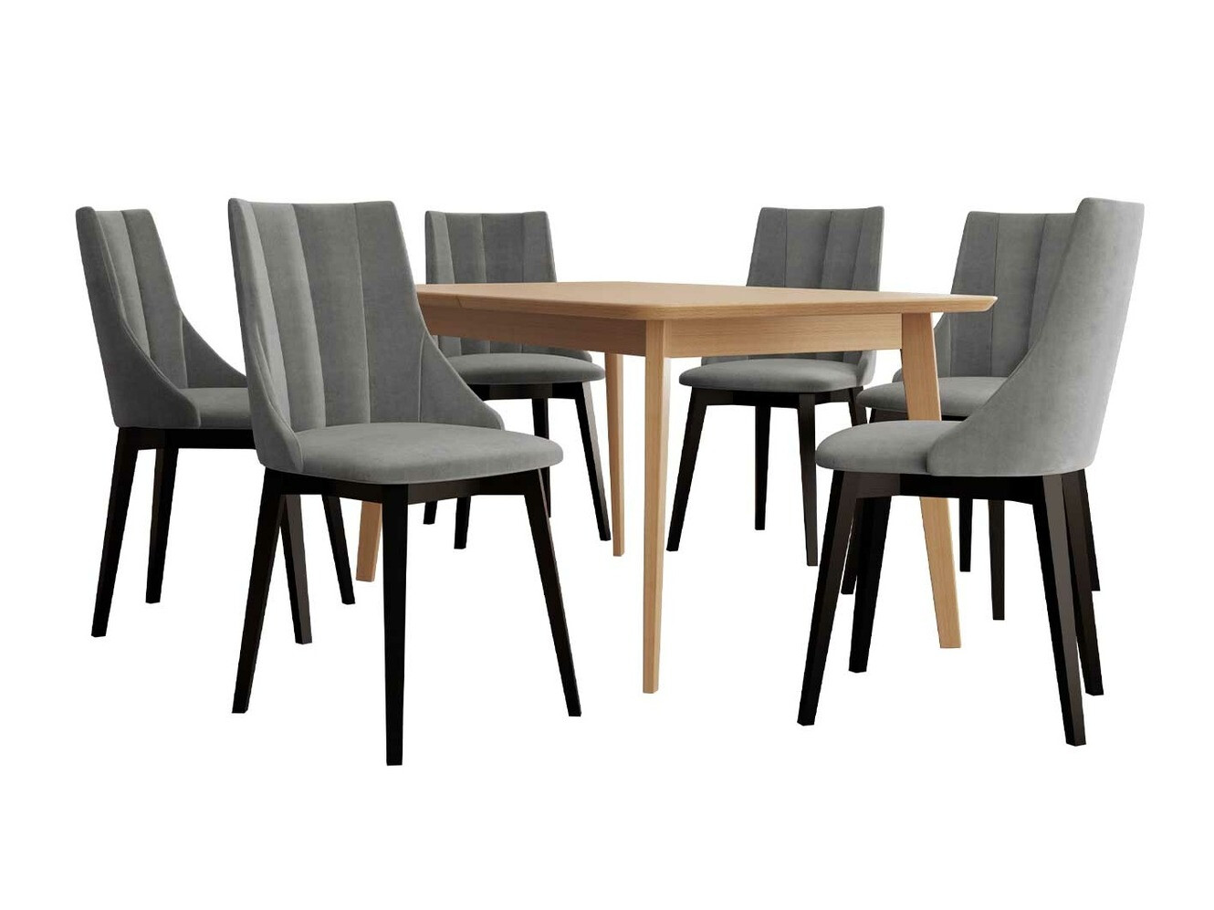 Blagovaonski set Racine 139 (Crna + Magic Velvet 2217)