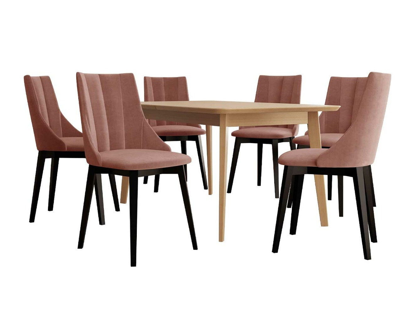 Blagovaonski set Racine 139 (Crna + Magic Velvet 2258)