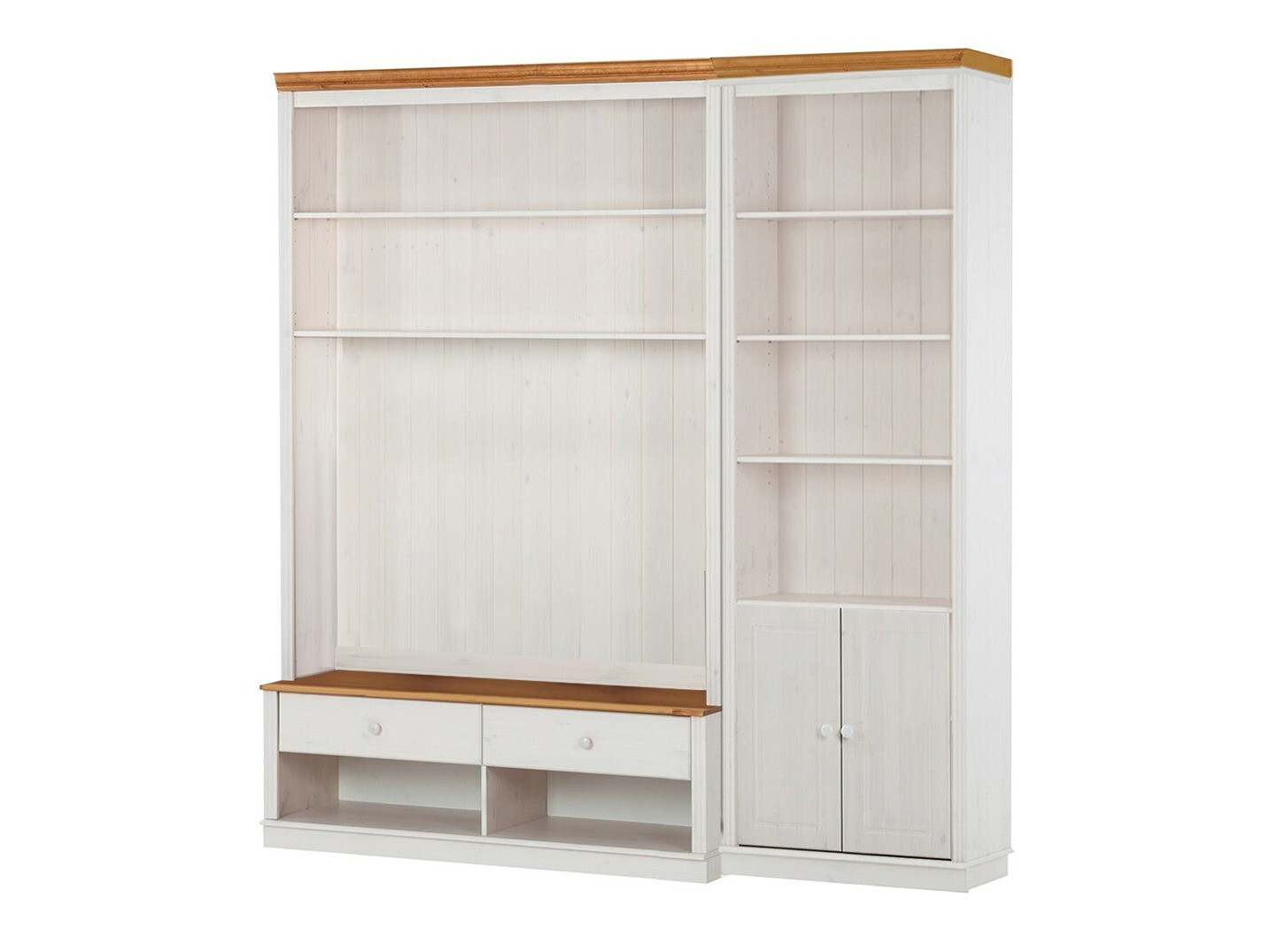 Set za dnevni boravak Saltoro 105 (Bijela + Hrast u boji meda)