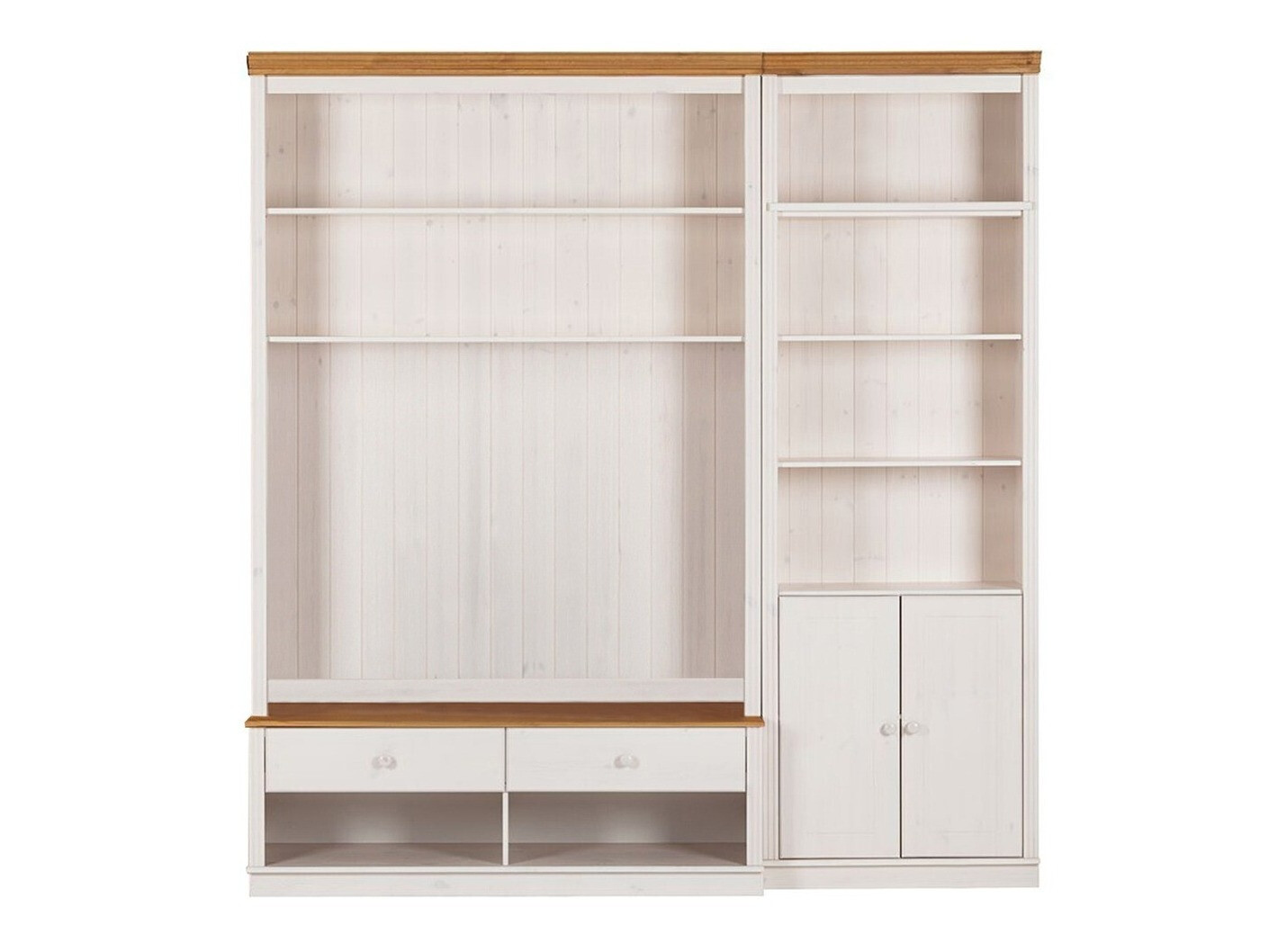 Set za dnevni boravak Saltoro 105 (Bijela + Hrast u boji meda)