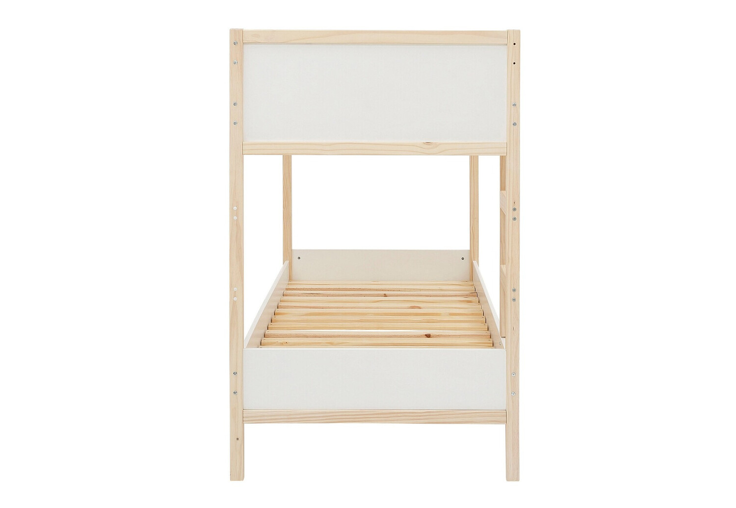 Krevet na kat Fenmele 100 (Bijela + Svijetlo drvo)