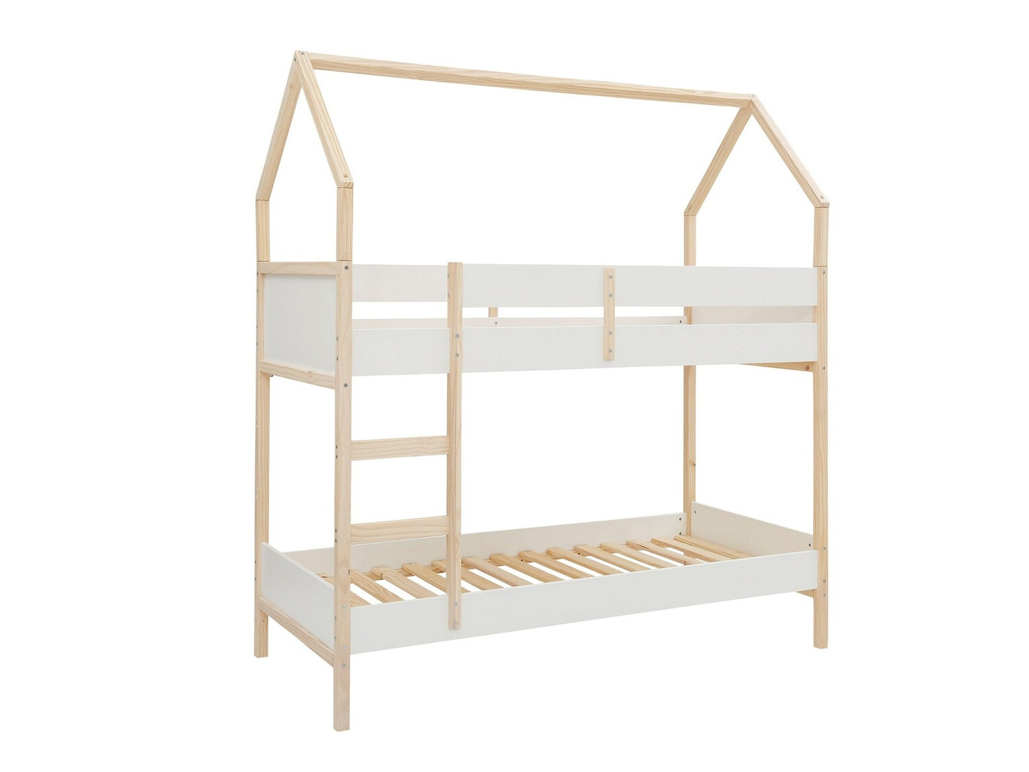 Krevet na kat Fenmele 101 (Bijela + Svijetlo drvo)