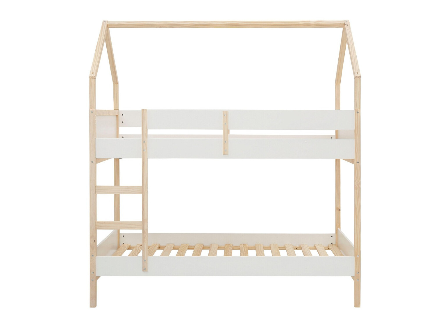 Krevet na kat Fenmele 101 (Bijela + Svijetlo drvo)