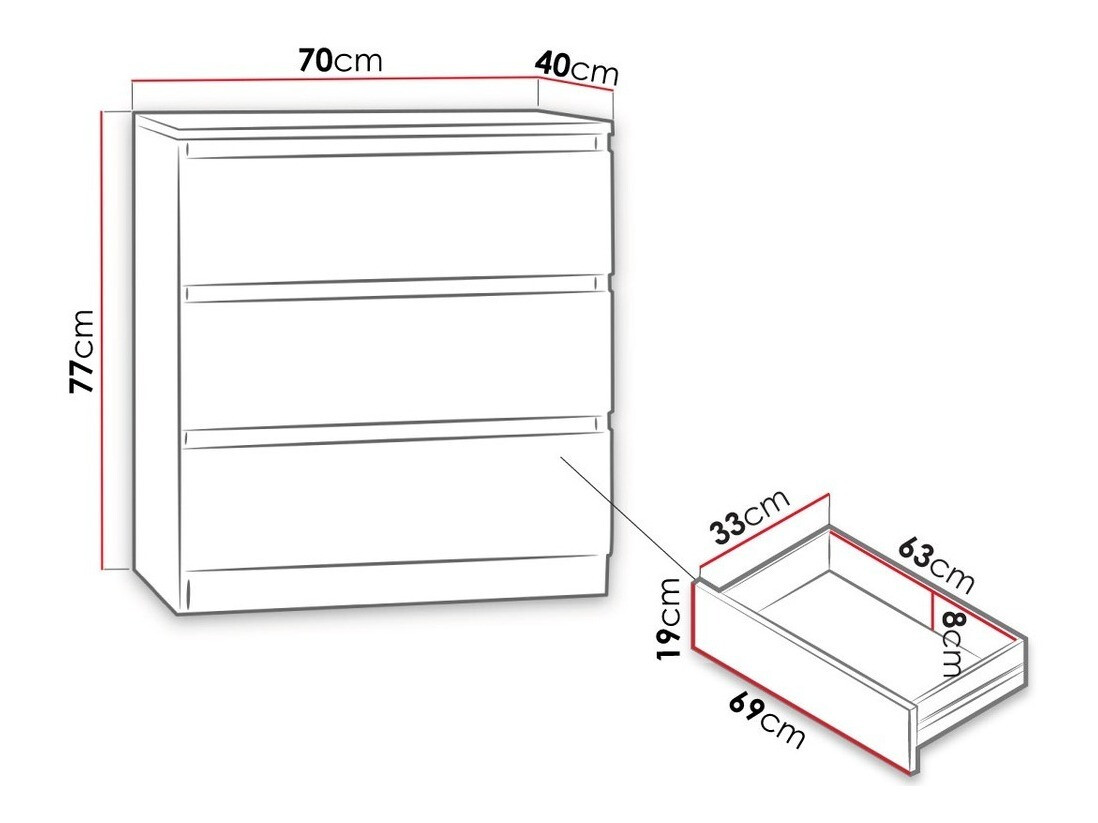 Komoda Comfivo Structor (Crna)