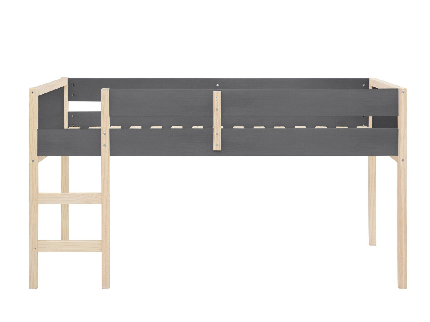 Krevet na platformi Fenmele 103 (Siva + Svijetlo drvo)