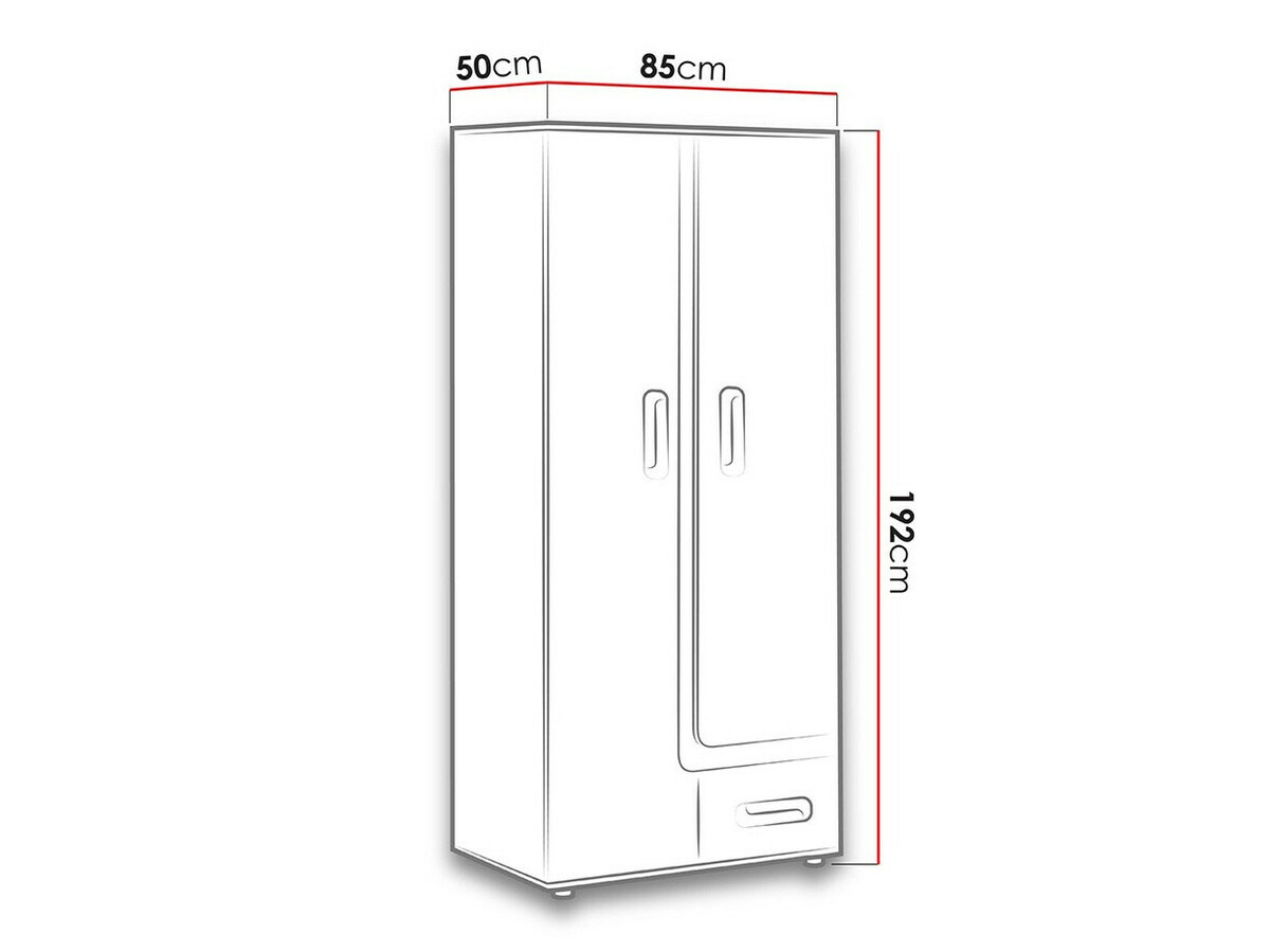 Ormar Levtala 101 (Antracit + Bijela + Ružičasta)