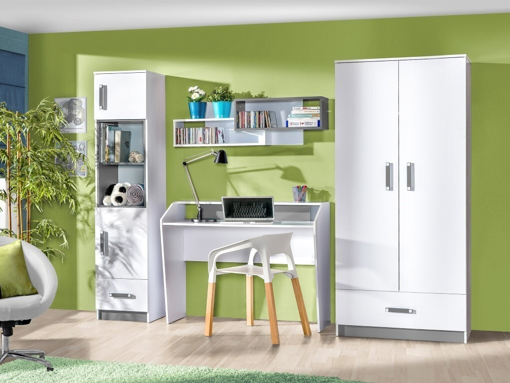 Set za dječju sobu Lorlare 100 (Bijela + Siva)