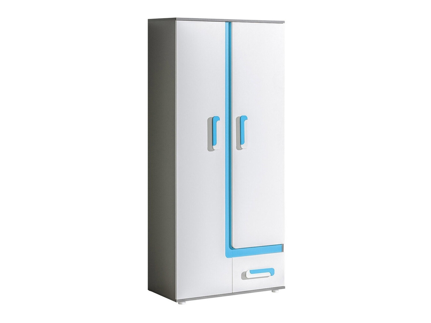 Polica Levtala 103 (Antracit + Bijela + Tirkizna)