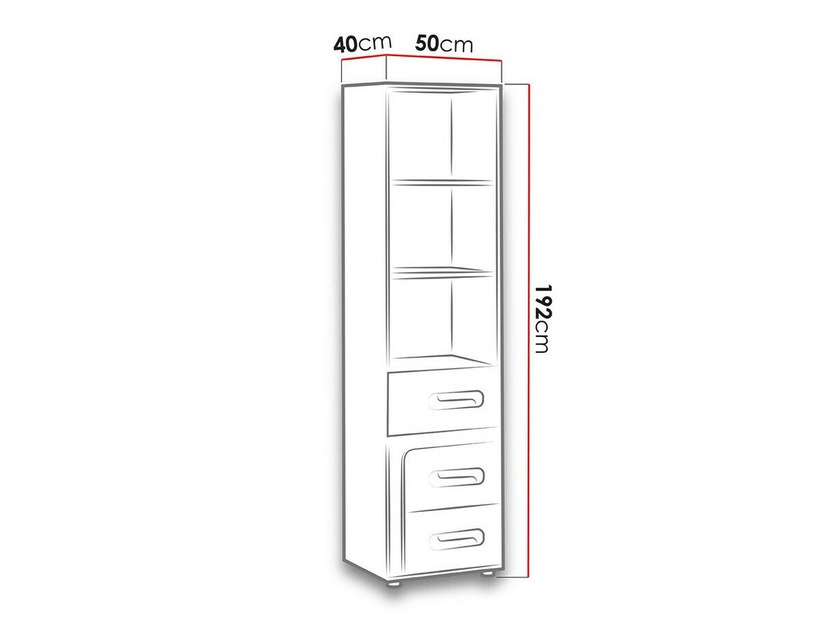 Polica Levtala 105 (Svijetli hrast + Bijela)