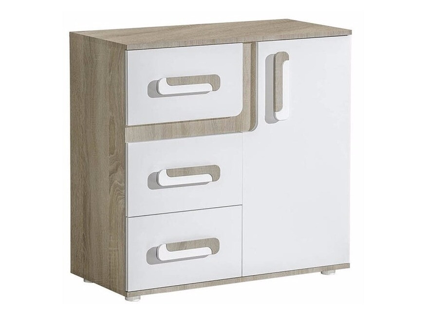 Komoda Levtala 108 (Lagani hrast + Bijela)