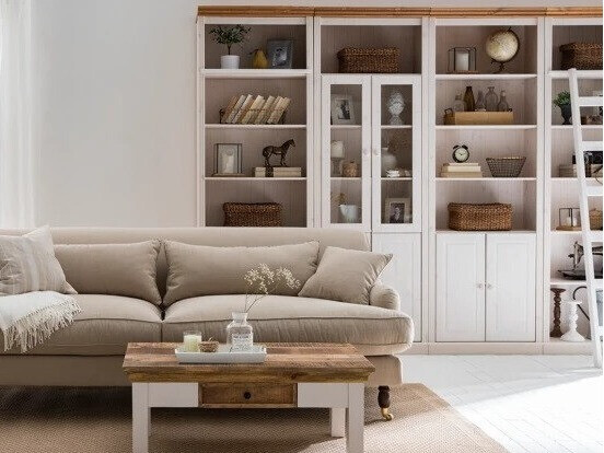 Set polica Saltoro 112 (Bijela + Hrast u boji meda)