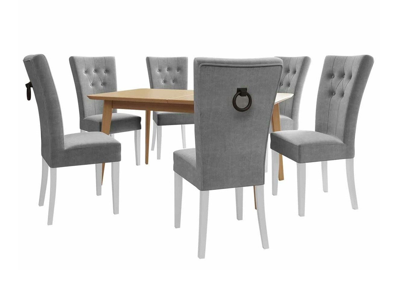 Blagovaonski set Racine 144 (Bijela + Magic Velvet 2217)