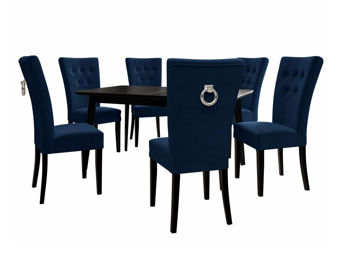 Blagovaonski set Racine 144 (Crna + Magic Velvet 2216)