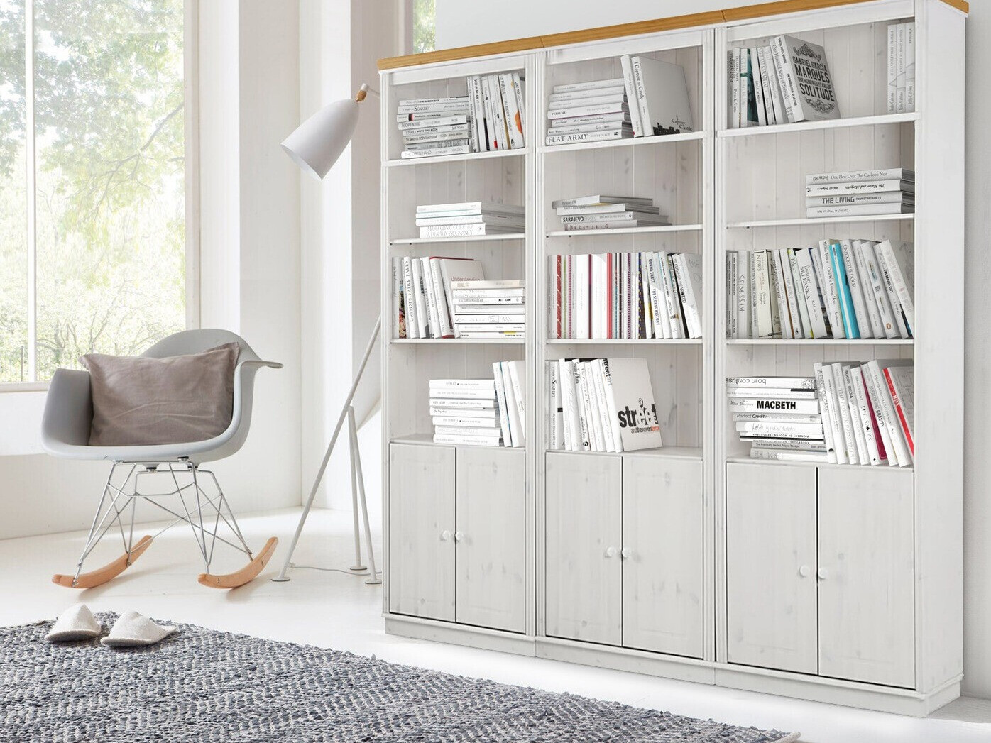 Set polica Saltoro 117 (Bijela + Medeni hrast)