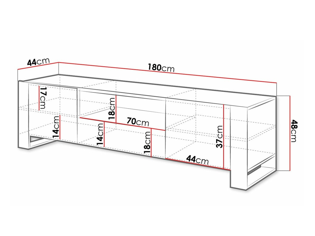 TV stol Socius (Hrast Wotan + Antracit)