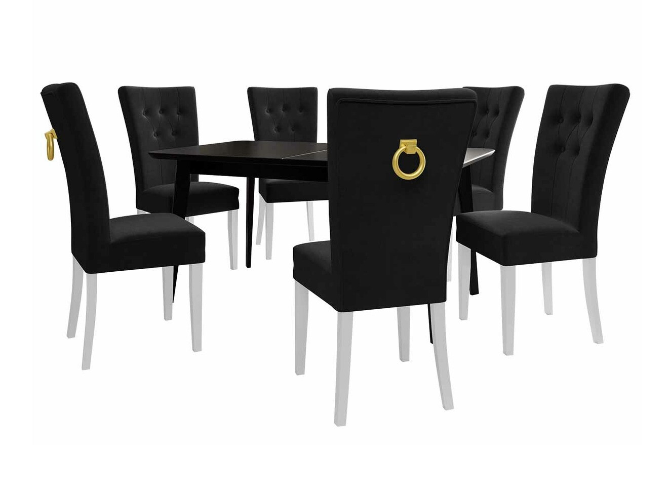 Blagovaonski set Racine 144 (Bijela + Magic Velvet 2219)