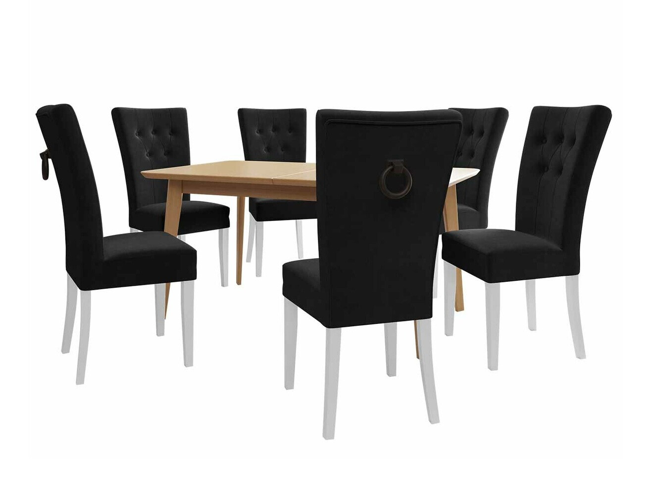 Blagovaonski set Racine 144 (Bijela + Magic Velvet 2219)